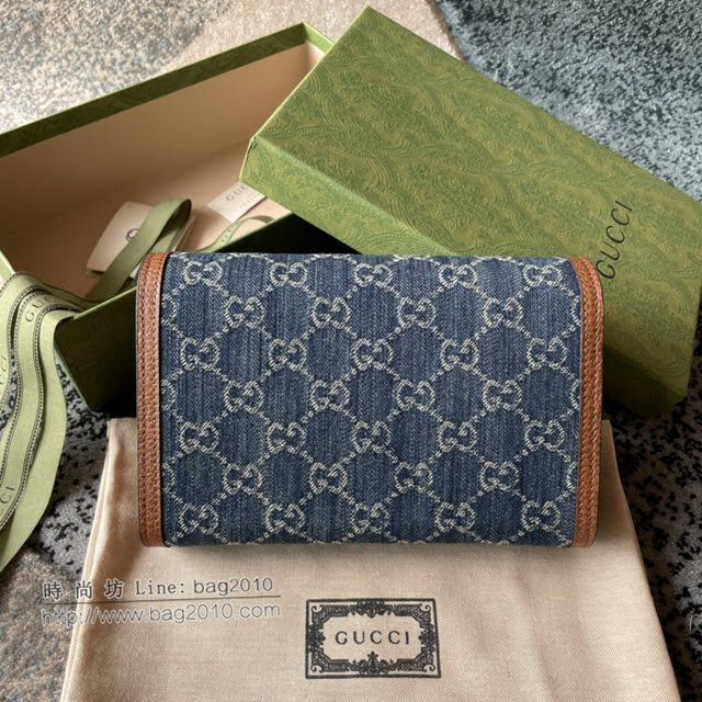 Gucci专柜新款女包, 古驰新款丹宁牛仔布酒神包链条包 Gucci单肩斜挎包 401231  gdj1620
